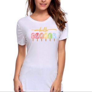 Hello summer vinyl T-shirt